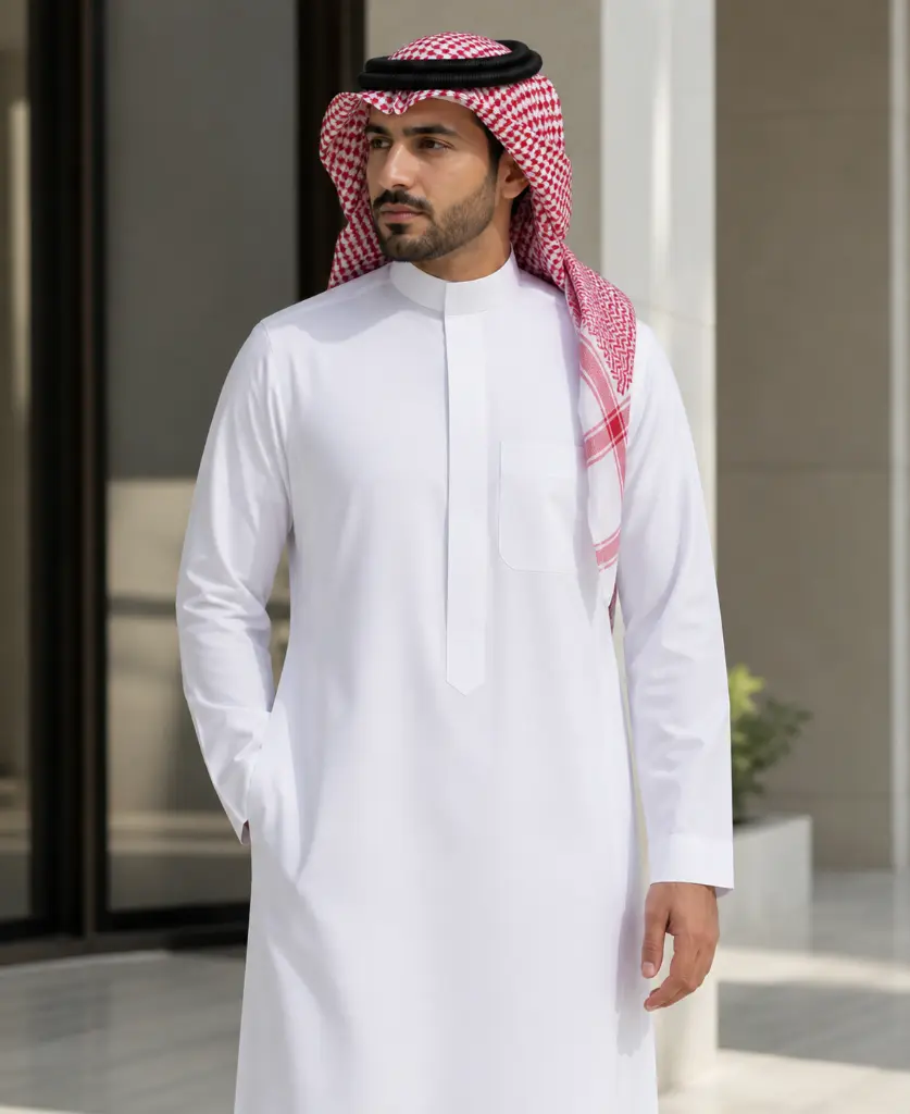 ثوب ابيض قماش اسيتكس 3030