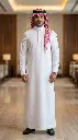 Thobe White Fabric Tifan 2061