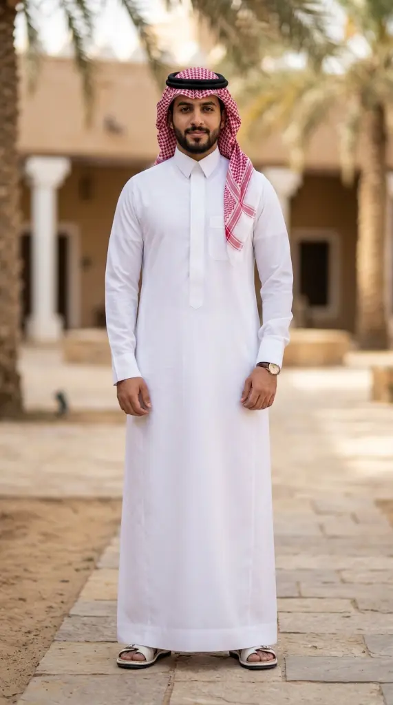 ثوب ابيض قماش تيفان 2070