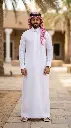 Thobe White Fabric Tifan 2070
