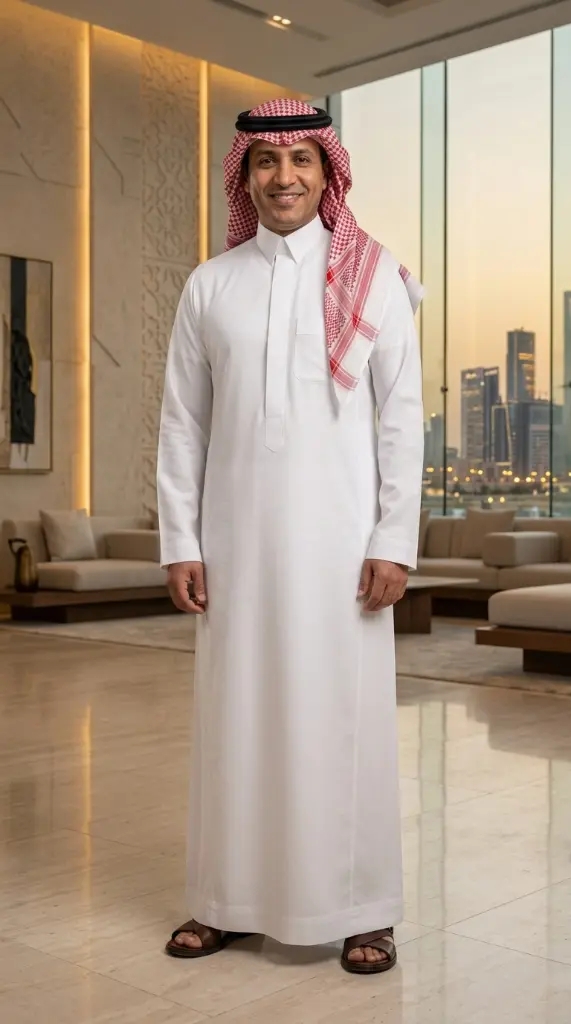 Thobe Fabric White Al Raed