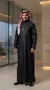 ثوب قماش اسود سمير اميس - كود2030