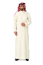 Thobe Fabric Araaqa Cream Kwd MT - 001905