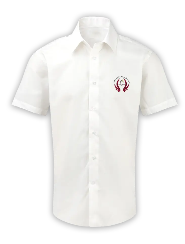 White Short Sleeve Shirt - Boys’ section - Al Manal Kindergarten