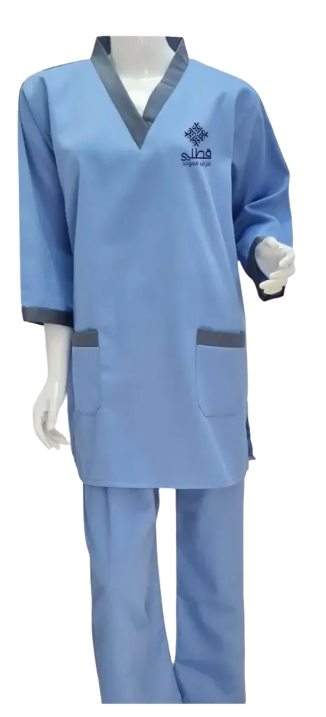 Cleaning staff uniform – sky blue color, model 2