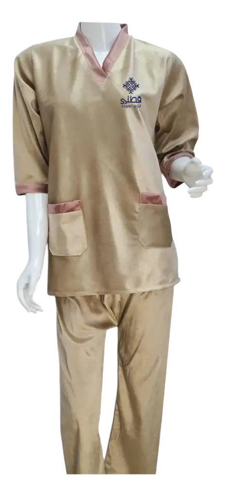 Linen cleaning staff uniform – dark beige color