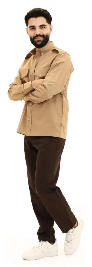 Security guard uniform – beige and brown colors