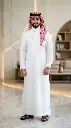 ثوب قماش الديب ابيض ALDEEB 3194