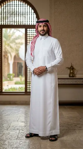 [Th-947] ثوب ابيض قماش تيفان TVN 3147