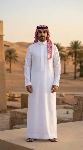 [Th-925] ثوب ابيض قماش الديب 3127
