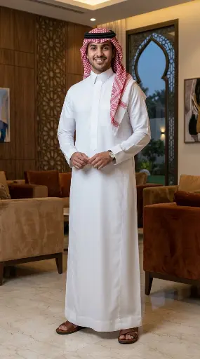 [Th-932] ثوب ابيض قماش كاش 920 - MT-001603