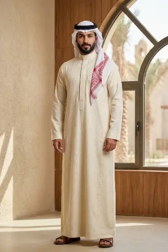 [Th-878] Thobe Fabric Srwr Amis Tywany 100027