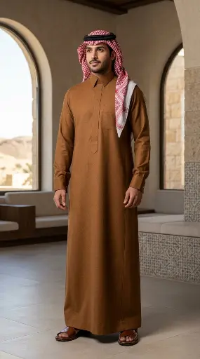 [Th-907] ثوب قماش شتوي برونز AJW2654