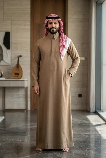 [Th-908] ثوب قماش شتوي برونز AJW2665