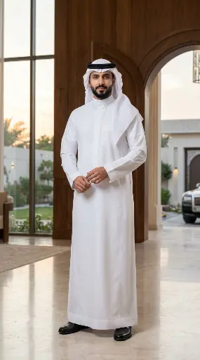 [Th-936] ثوب ابيض قماش دانتي 170