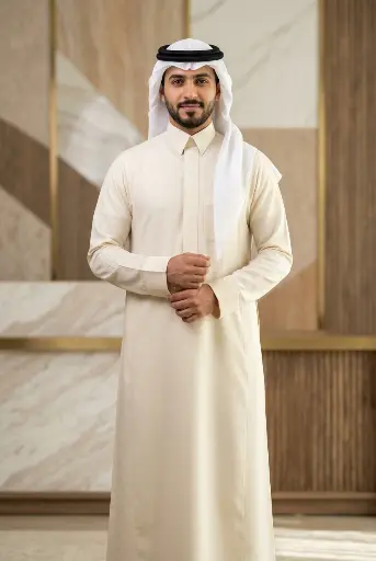 [Th-876] ثوب قماش اسمارت كوري كريمي SMART 9287