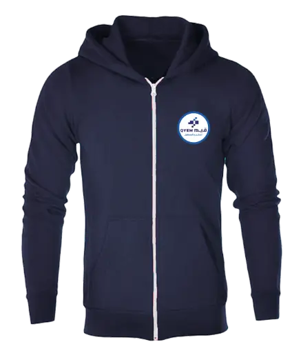 [Na-537] Navy Zipper Hoodie Winter Jacket - Size 18 - Boys’ section at Qeem School
