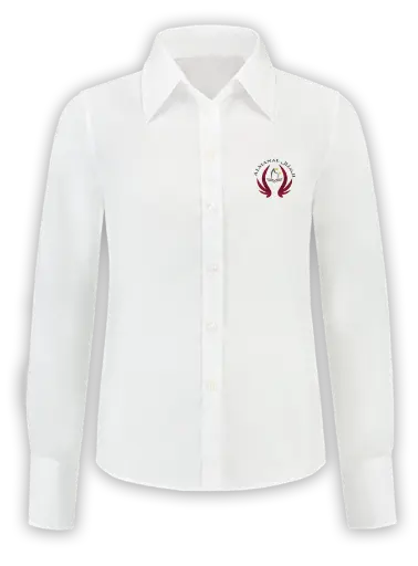[Wh-1010] White Long Sleeve Shirt - Al Manal Kindergarten