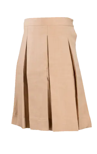[Lo-408] Long formal skirt – Beige color, International Section (Girls) – Manahil Al Bukayriyah School