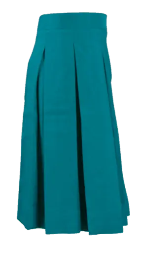 [تن-1154] Formal skirt – Tiffany color, Size 14, Upper Primary (Girls) – Qeem School